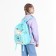 School set. A backpack with a zipper, a chover, bag, a pencil case, a bag for coins, the color is turquoise