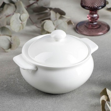 Porcelain pot for baking Wilmax, 620 ml, white color
