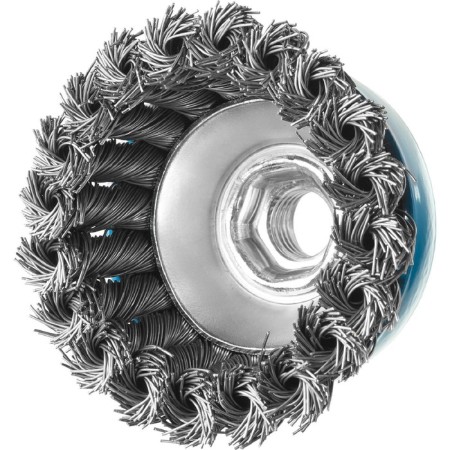 Cup brush "Bison" 35275-080_z02, twisted, steel, wicker bundles 0.5 mm, M14x80 mm-1
