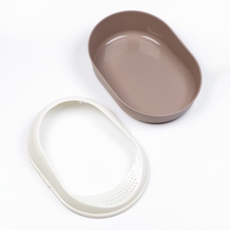 A tray for cats with an side without a Cosmo grid 51.9 x37.8 x 21.3 cm, brown-6