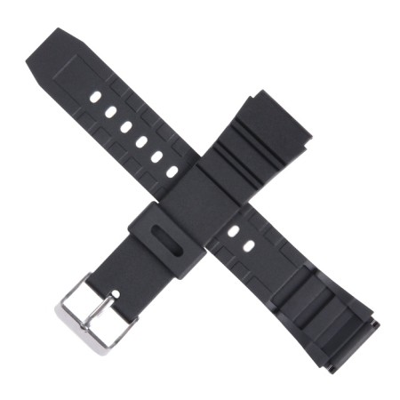 Watch strap, 20 mm G-shock, silicone, L-22 cm, black