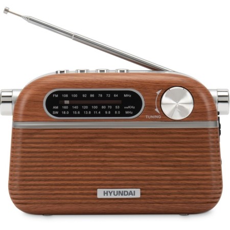 Portable Hyundai H-PSR200 radio receiver brown/silver USB Microsd-8