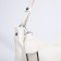 Luggage bag with a zipper, 3 outer pockets, white color