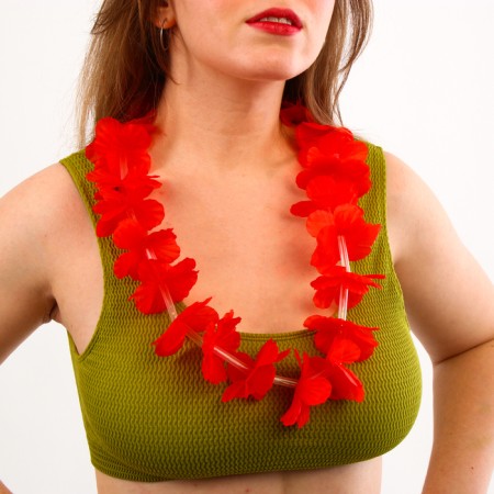 Hawaiian necklace light, 3 backlight modes, red color-1
