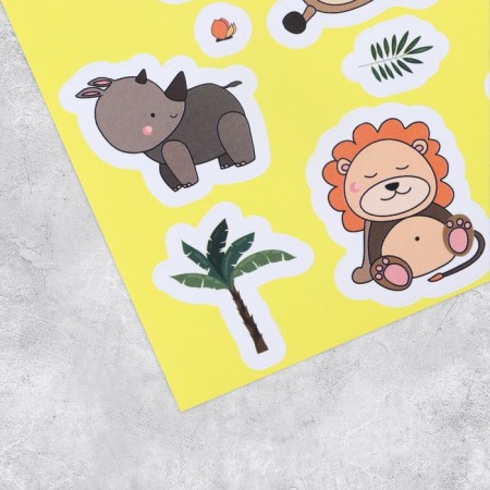 Paper stickers "Jungle", 14 × 21 cm-1