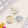 Icons of sunset set 3 pcs d = 35 mm "Spring" with embossing 9x9 cm
