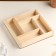 Kashpo wooden "zigzag" 5 compartments 25x25x4 cm natural
