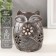 Ceramics candlestick per 1 candle "fox" brown 7.5x7.5x11 cm