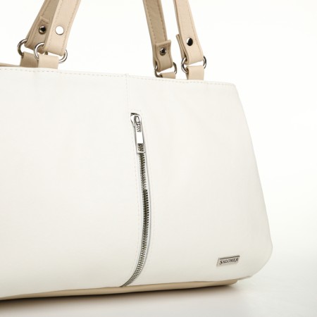 Women's bag with lightning, white color-3