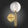 Wall lamp EVOLUCE. Sle1096-201-01. Aveiro. 1x5 W, G9, 4000K, 15x32 cm, matte gold color