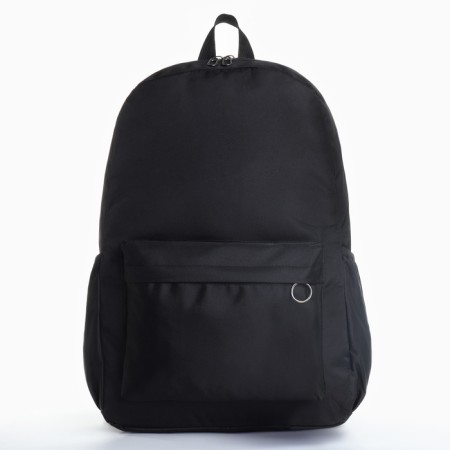 School textile backpack, 31x15x45 cm, lightning department, black color-1