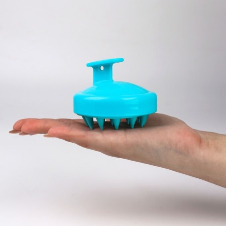 Brush - head washing massage, 8 × 8 × 6 cm, blue color-5