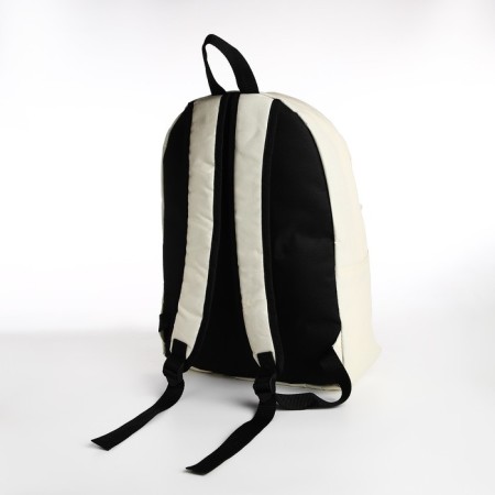 Youth backpack from lightning textiles, external pocket, beige color-3