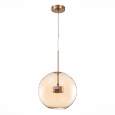 Светильник подвесной St Luce. SL1133.323.01. Bopone. 1х10 Вт, LED, 3000K, 385 Lm, 30х30 см, цвет латунь