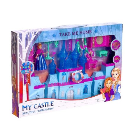 Castle for dolls "Magic" with accessories, sound, light, mix-8