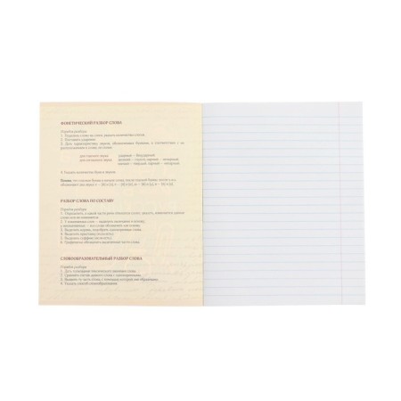 Subject subject calligrata "board", 48 sheets in the line Russian, with reference material, covered cardboard, block offset-1