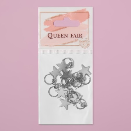 Hair piercing "Star", 2.8 × 1.3 cm, 10 pcs, silver color-5