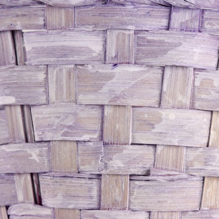 Wicker basket, d15x9xh31cm, lilac, bamboo-3