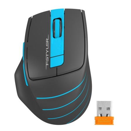 Mouse A4Tech FSTYLER FG30 Gray/Blue Optical (2000dpi) Wireless USB (6but)-2