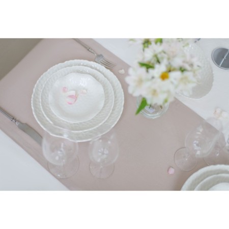 Ceramic dining "airiness", d = 25.5 cm, white color-4