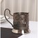 The cup holder “V”, D = 72 mm, nickelled, with blackening