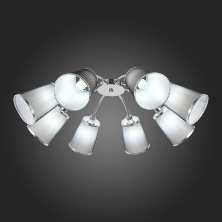 Ceiling EVOLUCE lamp. Sle103002-08. Maleonte. 8x40 watts, E14, 84x84x24 cm, chromium color-1