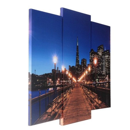 Modular picture "Evening Embankment" (2-25x52; 1-30x60) 60x80 cm-1