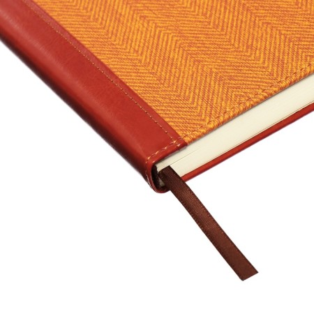 Organizer, A5, 128 sheets, cage, cover of leatherette, with a knife, "patterns", brown-2