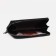 Male purse with zipper, department for bills, for maps, for coins, black color