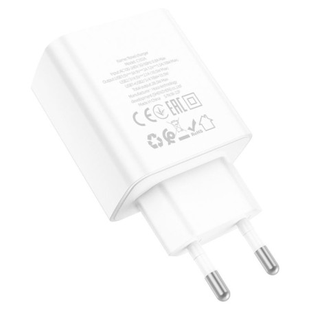 Network charger Hoco C102A, 1 USB, 18 W, 3 USB, 2.1 A, Qc, white-4