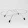 Set: double bowl on a stand, 2 x 240 ml