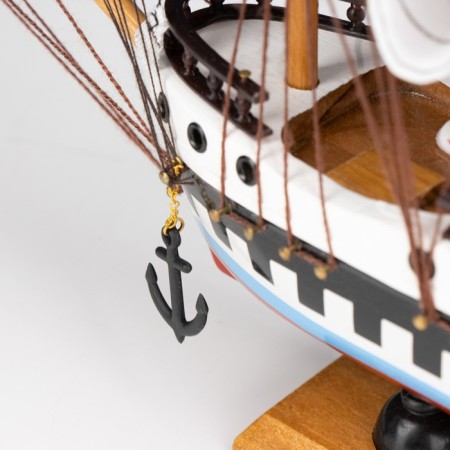 The ship souvenir medium "Victory", sides of a tricolor, white sails, 32 x 32.5 x 7 cm-2