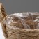 Kashpo wicker "Kenya" round with handles, 15.5x15.5x13.5 cm, natural