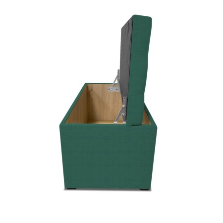 Puff with a lid and weighting, 800 × 400 × 420 mm, bingo velor, color Green-4