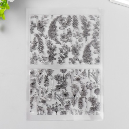 Stamp for creativity Silicon "Garden Flowers" 16x11 cm-2