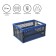 Box folding, plastic, 47 × 34 × 23 cm, 30 kg, blue-gray