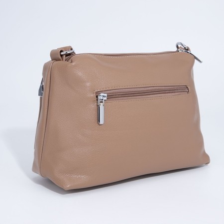 Cross-Bodi Bag on a zipper, beige color-1