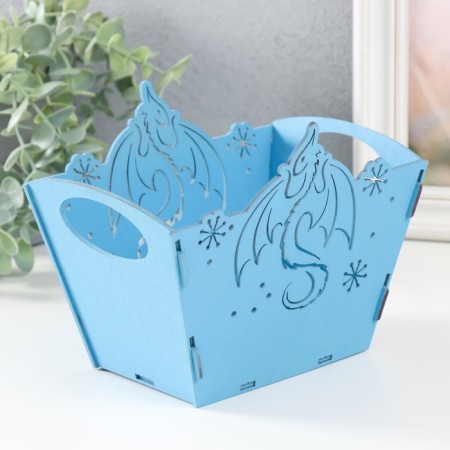 Basket “Dragon” Blue 18x12x14.5 cm (set of 5 parts)