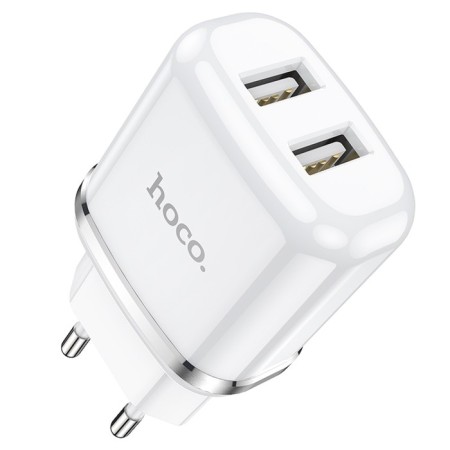 Network charger Hoco N4, 2 USB - 2.4 a, white-3