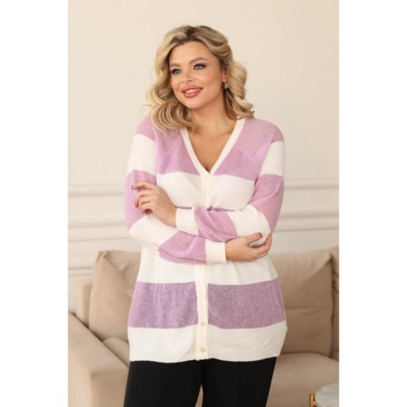 Cardigan female, size 50, white color-8
