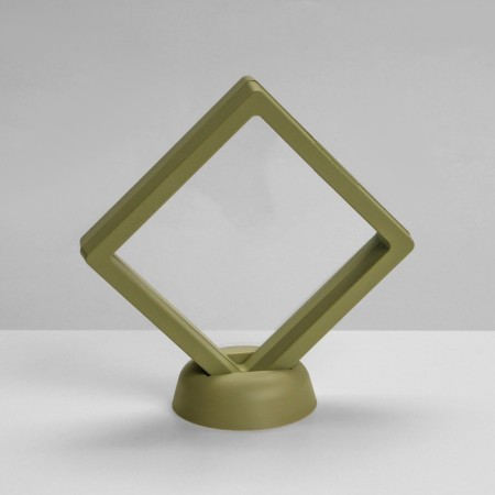 Romb decoration stand, 9 × 2.5 × 9 cm, green color-1