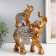 Polystone souvenir "Elephant with an elephant on the back - Popon with patterns and amber" 18.5x9x25.5 cm