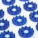 The Kuznetsova applicator, 144 thorns, spanbond, 26 x 56 cm, blue.