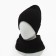 The female winter set (hat/snood), black color, size 56-58