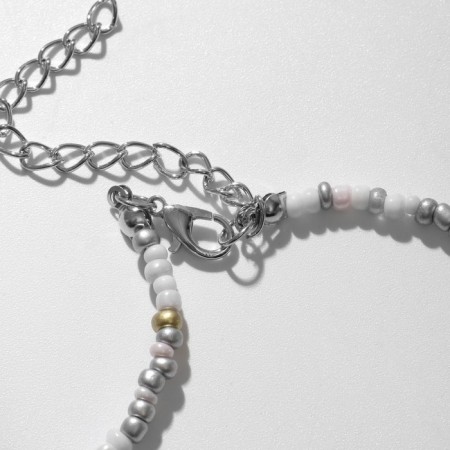 Piece "Dog" of balloons, beads, color silver, 41cm-1