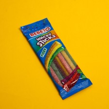 Chewing marmalade Bebeto Wacky Sticks with the taste of Tutti-Futti and Vanilla, 75 g