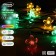 Garland “thread” 4.5 m with nozzles “chamomile”, IP44, dark thread, 30 LED, glow of multi, 2 modes, solar battery