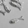 Decor Metal for creativity "Fish" silver 7815 2.4x0.6 cm