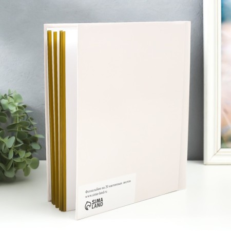 Photo album magnetic 20 sheets "Frog with lotuses" 29x24x2 cm-1