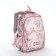 School backpack from textiles on lightning, 4 pockets, pink color